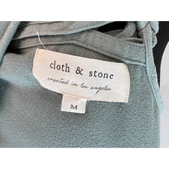 Cloth & Stone Light Green Back Button Down Long Sleeve Shirt Top Blouse M Medium - Picture 6 of 8